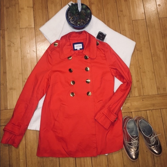 Red water resistant parka style jacket - Picture 6 of 8